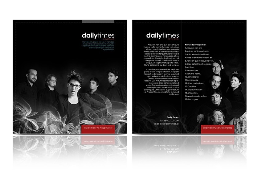 Projekt graficzny i fotografia<br>DailyTimes zespół<br>StudioQla 2013
